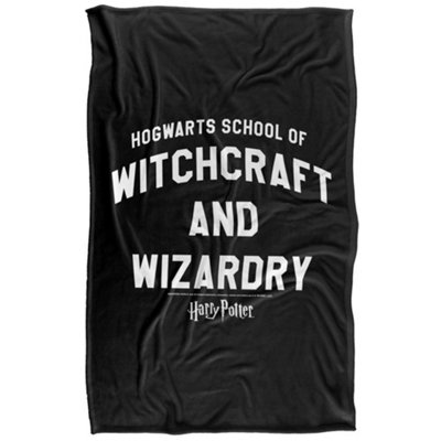 B&Q -  Witchcraft And Wizardry Blanket Black (147Cm X 91Cm)