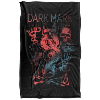 B&Q -  Dark Mark Sparks Panic Blanket Black (147Cm X 91Cm)