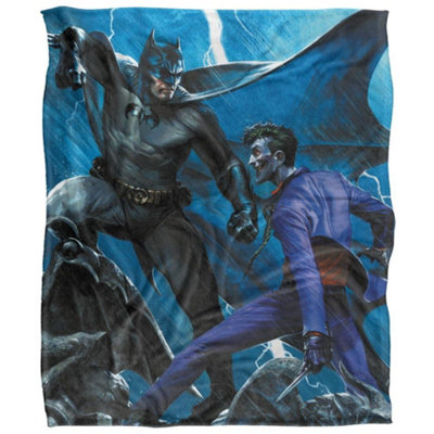 B&Q -  Batman The Joker Fight Blanket Multicoloured (127Cm X 152Cm)