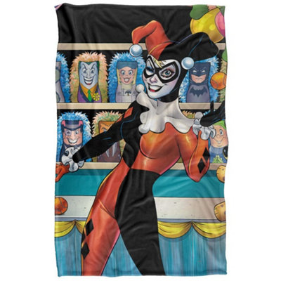 B&Q -  Batman Harley Quinn Carnival Blanket Multicoloured (91Cm X 147Cm)