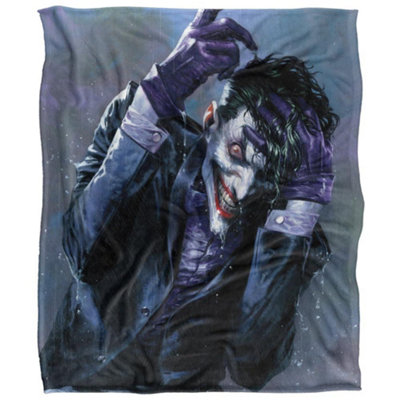 B&Q -  Batman The Joker Madness Blanket Multicoloured (91Cm X 147Cm)