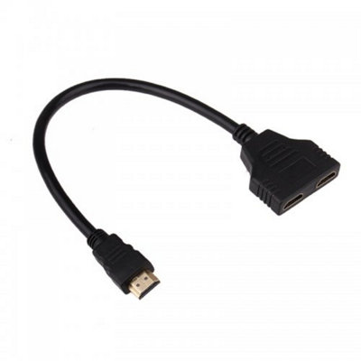 B&Q 1080P Hdmi Port Male To 2 Female 1 In 2 Out Splitter Cable Adapter Converter