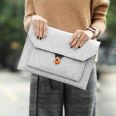 B&Q 13 Inch Macbook Pro/ipad Sleeve Felt Laptop Protective Case - Grey