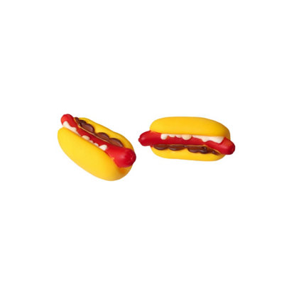B&Q 10.5 Cm Pet Dog Toy Squeaky Sausage Hotdog