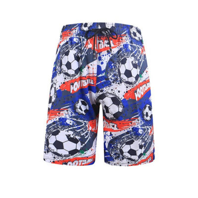 B&Q Men Beach Shorts Tropical Football Printed Swimwear Surffing Shorts - 3Xl
