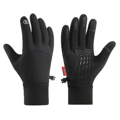 B&Q Winter Waterproof Touch Screen Windproof Thermal Gloves Winter Warm Gloves  - M
