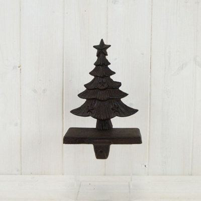  - Black Cast Iron Tree Stocking Holder