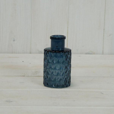 Kdmd Unisex Blue Mini Geometric Glass Bottle - Image 3