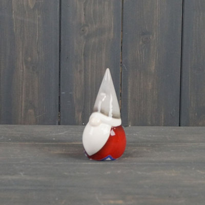 Kdmd Unisex Red /Grey Ceramic Gonk 11Cm In - Image 3