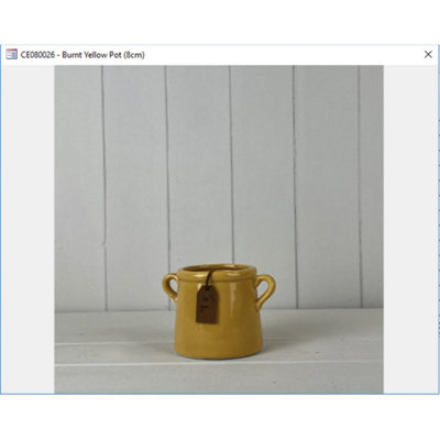 Kdmd Unisex Mustard Rustic Burnt Yellow For You" Pot" - 8Mm In - Image 3