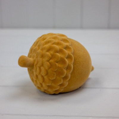 Kdmd Contemporary Gold Ceramic Flocked Acorn - Yellow - Image 3