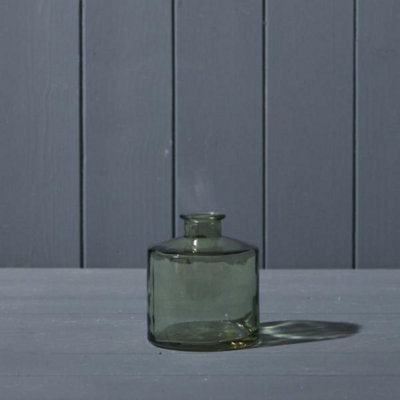 Kdmd Unisex Green Vintage Squat Glass Bottle - Image 3