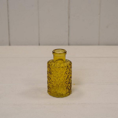 Kdmd Unisex Yellow Geometric Glass Bottle - Image 3