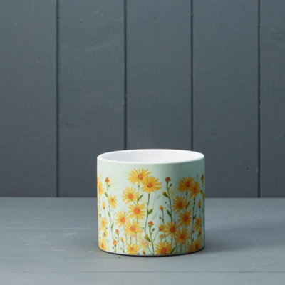 Kdmd Yellow Daisy Field Pot Plant Pot - Multi - Image 3