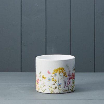 Kdmd Rustic White Spring Meadow Pot - Multi - Image 3