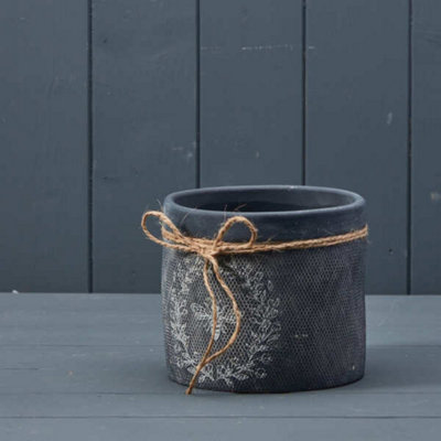 Kdmd Charming Ceramic Black Bee Pot Plant Pot - Black - Image 3