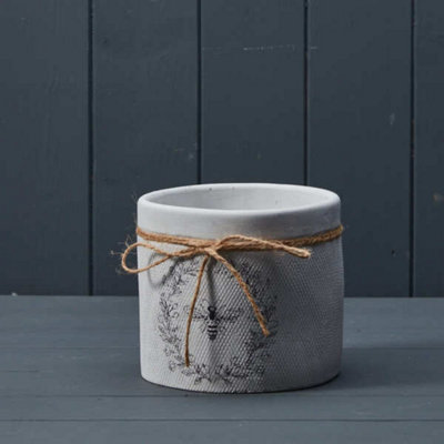 Kdmd Unisex White Rustic Bee Pot - 13Mm Indoor Plant Pot - Image 3