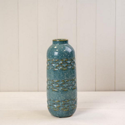 Kdmd Elegant Blue Ceramic Vase For Decoration - Blue - Image 3