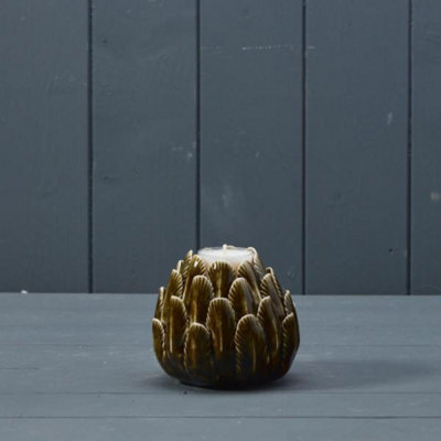 Kdmd Unisex Green Ceramic Flower Tealight - Image 3