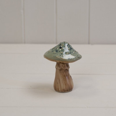 Kdmd Unisex Pale Green Sage & Grey Whimsical Ceramic Mushroom In - Image 3