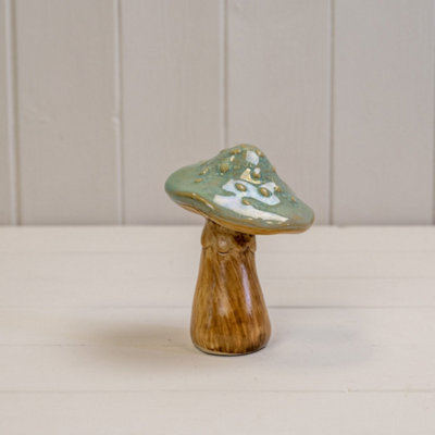 Kdmd Unisex Pale Green Sage Rustic Classic Ceramic Mushroom In - Image 3