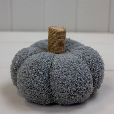 Kdmd Classic Grey Fabric Pumpkin Ornament - Grey - Image 3