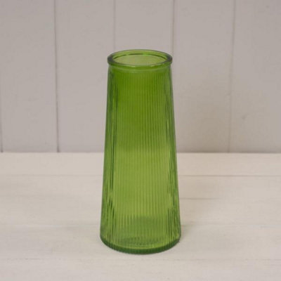 Kdmd Emerald Green Tall Ribbed Vase - Emerald - Image 3