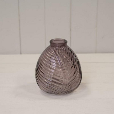 Kdmd Charming Amethyst Leaf Bottle Vase - Purple - Image 3