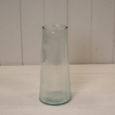 Kdmd Unisex Clear Tall Ribbed Vase - Image 3