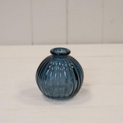Kdmd Stylish Blue Round Bottle Vase - Blue - Image 3