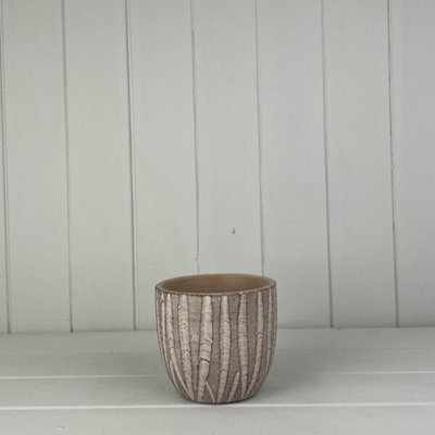 Kdmd Sturdy Sand Wave Pot Plant Pot - Light Sand - Image 3