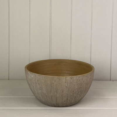 - Stylish Rustic Brown Pebble Stone Bowl