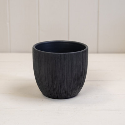 Kdmd Charming Slate Grey Pot Plant Pot - Grey - Image 3