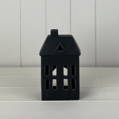Kdmd Unisex Black Cosy Ceramic House Tealight Holder - Image 3