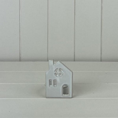 Kdmd Unisex White Ceramic House Tealight Holder - Medium - Image 3
