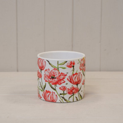  - Classic White Poppy Pot Plant Pot
