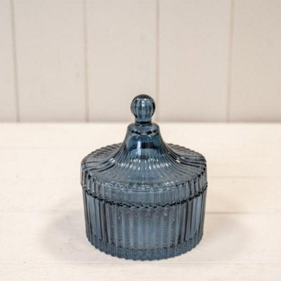 Kdmd Unisex Blue Glass Decorative Jar - Image 2