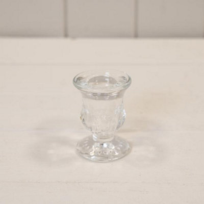 Kdmd Elegant Clear Glass Candle Stick Holder - Clear - Image 3