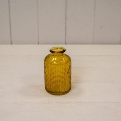 Kdmd Classic Yellow Dimpled Glass Bottle - Yellow - Image 3