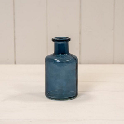 Kdmd Contemporary Deep Blue Glass Bottle - Blue - Image 3