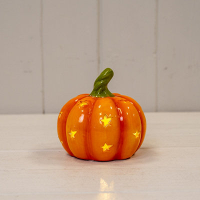 Kdmd Unisex Orange Ceramic Pumpkin With Led - Image 3
