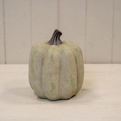 Kdmd Unisex Pale Green Medium Dusty Green Ceramic Pumpkin Ornament In - Image 3