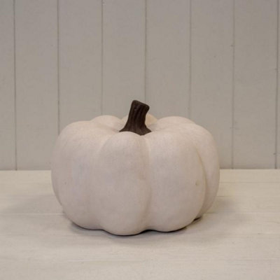 Kdmd Unisex White Cotton Ceramic Pumpkin Ornament Large - Image 3
