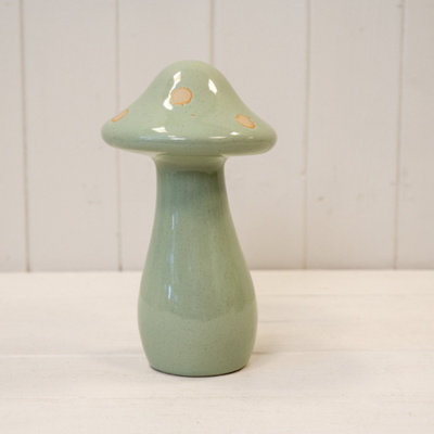 Kdmd Unisex Pale Green Medium Ceramic Mushroom - Image 3