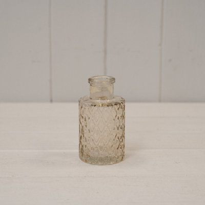 Kdmd Smokey Brown Mini Geometric Glass Bottle - Brown - Image 3