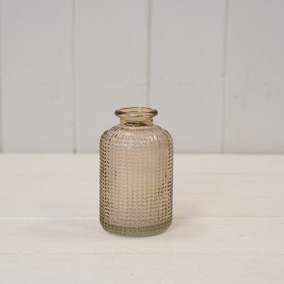 Kdmd Smokey Brown Dimpled Glass Bottle - Brown - Image 3