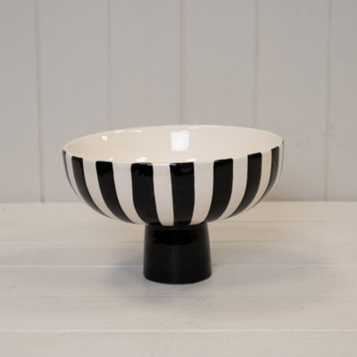 Kdmd Unisex Black & White Ceramic Bowl Decor - Image 2