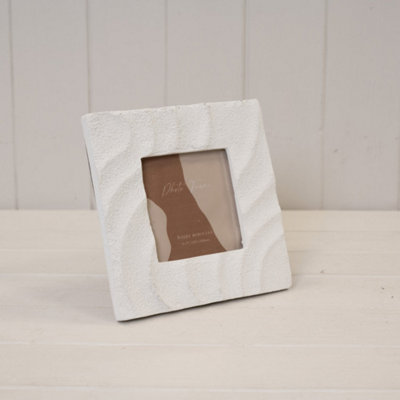 Kdmd Unisex White Fresh Sandy Textured Square Photo Frame - Image 3