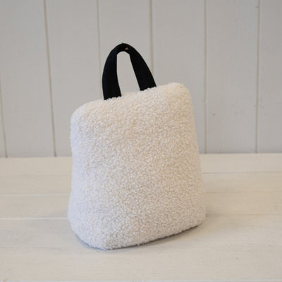 Kdmd Unisex Cream Boucle Door Stop - Image 3