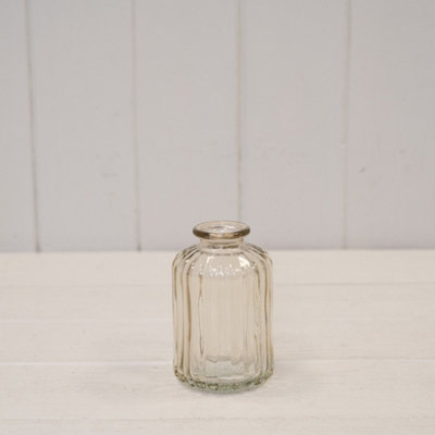 Kdmd Unisex Brown Smokey Ribbed Glass Bottle - Image 3
